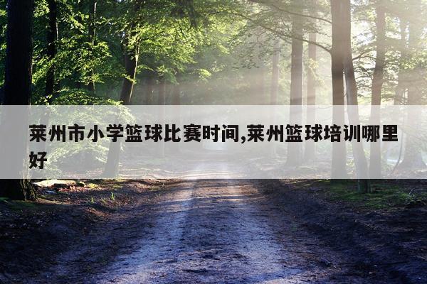 莱州市小学篮球比赛时间,莱州篮球培训哪里好
