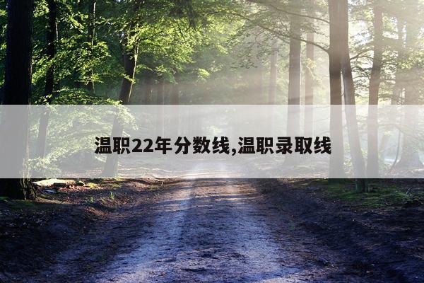 温职22年分数线,温职录取线