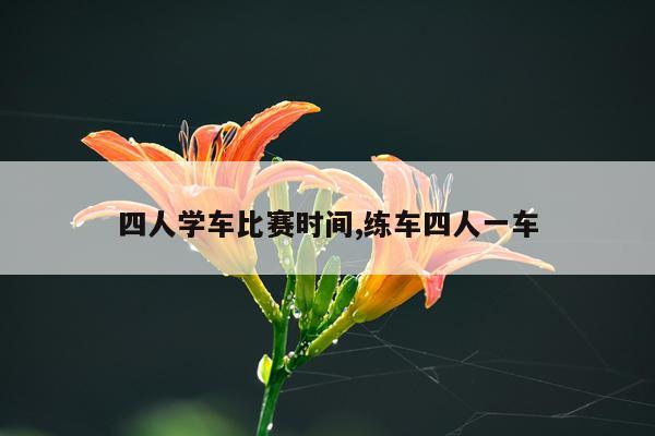 四人学车比赛时间,练车四人一车