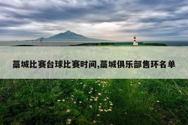 藁城比赛台球比赛时间,藁城俱乐部售环名单