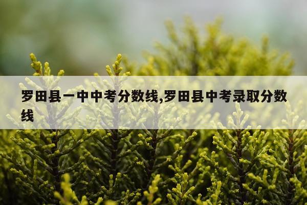罗田县一中中考分数线,罗田县中考录取分数线