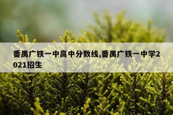 番禺广铁一中高中分数线,番禺广铁一中学2021招生