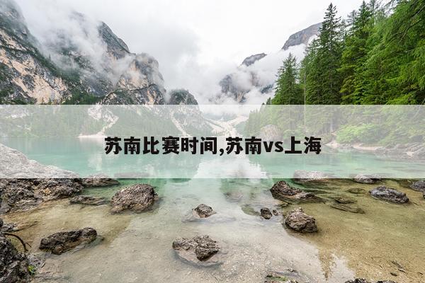苏南比赛时间,苏南vs上海