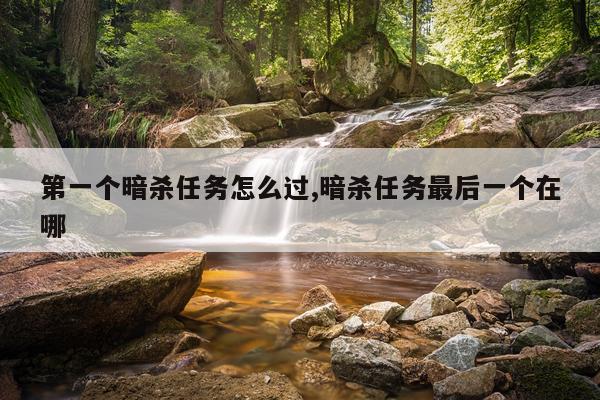 第一个暗杀任务怎么过,暗杀任务最后一个在哪