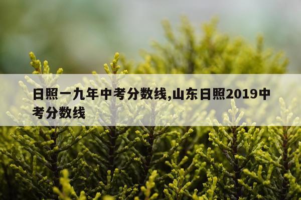 日照一九年中考分数线,山东日照2019中考分数线