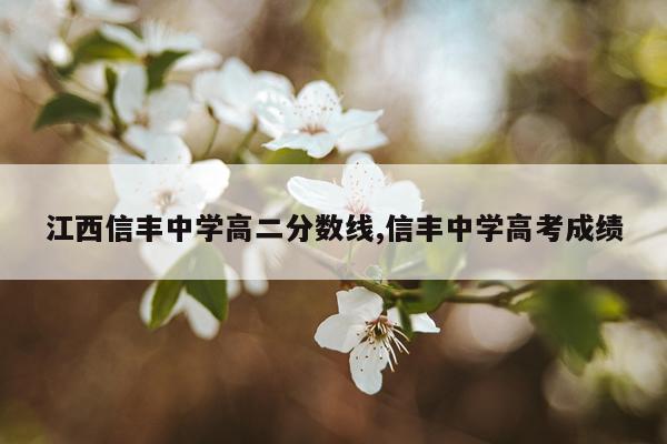 江西信丰中学高二分数线,信丰中学高考成绩