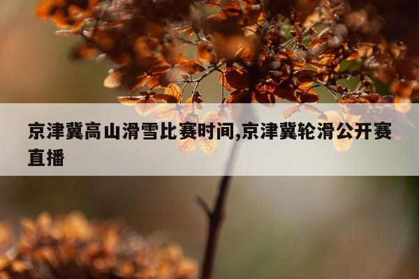 京津冀高山滑雪比赛时间,京津冀轮滑公开赛直播