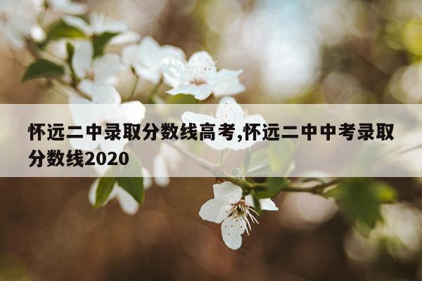 怀远二中录取分数线高考,怀远二中中考录取分数线2020