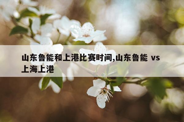 山东鲁能和上港比赛时间,山东鲁能 vs 上海上港