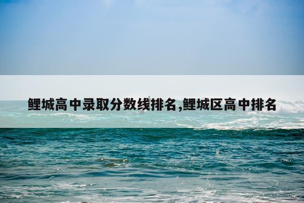 鲤城高中录取分数线排名,鲤城区高中排名