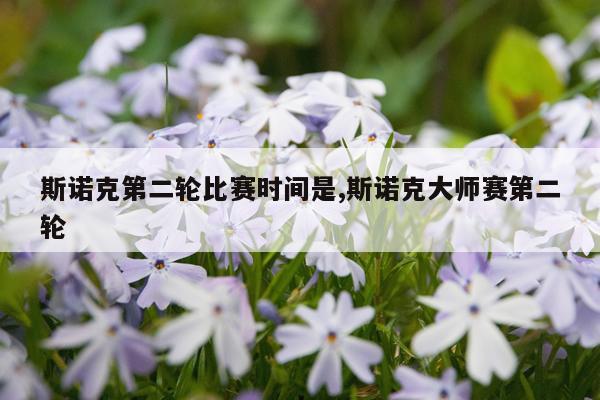 斯诺克第二轮比赛时间是,斯诺克大师赛第二轮