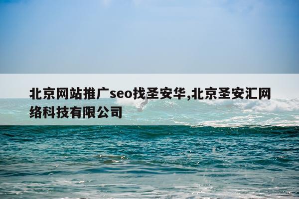 北京网站推广seo找圣安华,北京圣安汇网络科技有限公司