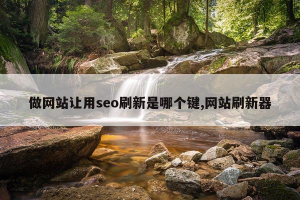 做网站让用seo刷新是哪个键,网站刷新器