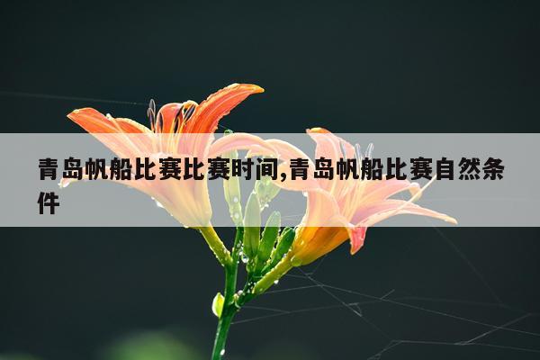 青岛帆船比赛比赛时间,青岛帆船比赛自然条件