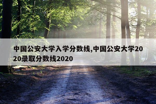 中国公安大学入学分数线,中国公安大学2020录取分数线2020