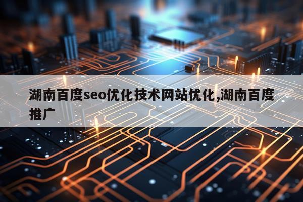 湖南百度seo优化技术网站优化,湖南百度推广