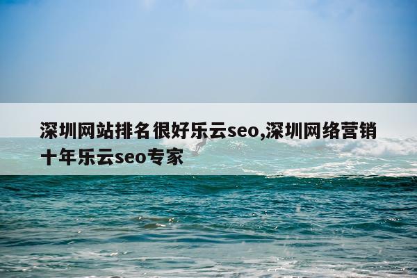 深圳网站排名很好乐云seo,深圳网络营销十年乐云seo专家