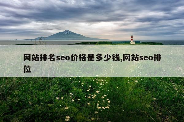 网站排名seo价格是多少钱,网站seo排位