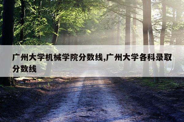 广州大学机械学院分数线,广州大学各科录取分数线
