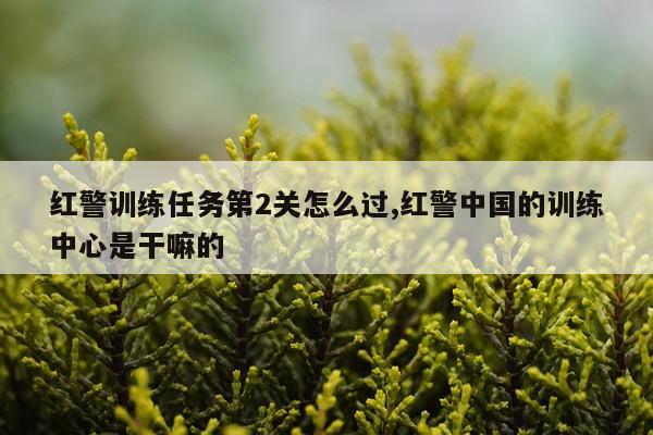 红警训练任务第2关怎么过,红警中国的训练中心是干嘛的