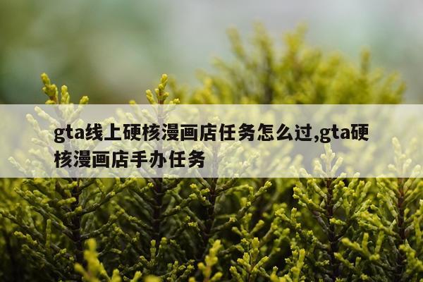 gta线上硬核漫画店任务怎么过,gta硬核漫画店手办任务
