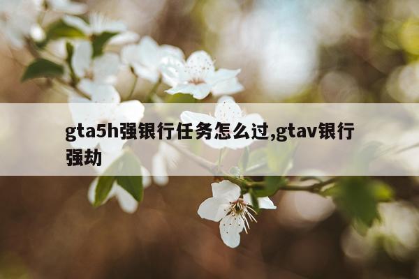 gta5h强银行任务怎么过,gtav银行强劫