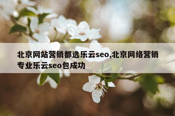 北京网站营销都选乐云seo,北京网络营销专业乐云seo包成功