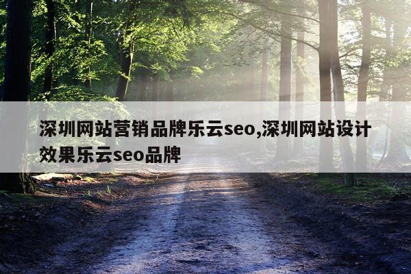 深圳网站营销品牌乐云seo,深圳网站设计效果乐云seo品牌