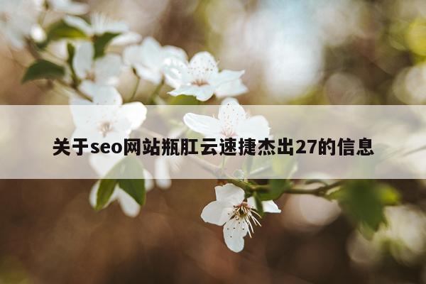 关于seo网站瓶肛云速捷杰出27的信息