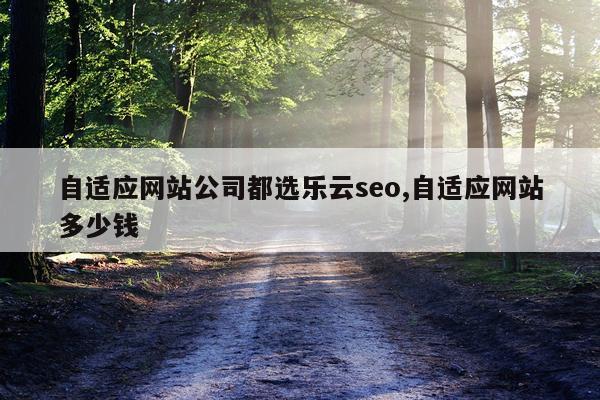 自适应网站公司都选乐云seo,自适应网站多少钱