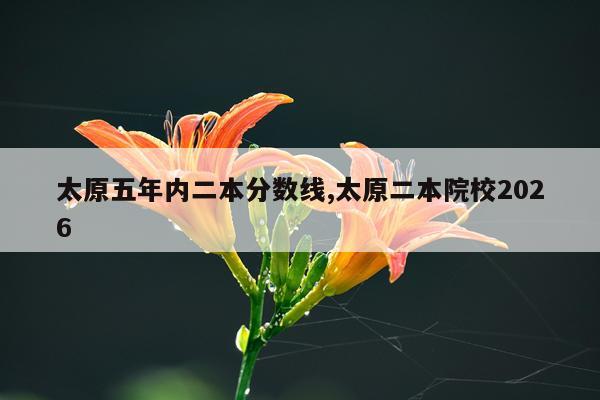 太原五年内二本分数线,太原二本院校2026