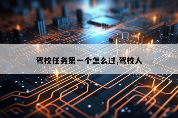 驾校任务第一个怎么过,驾校人
