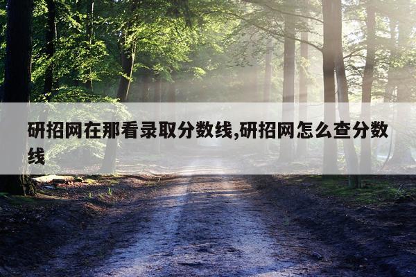 研招网在那看录取分数线,研招网怎么查分数线