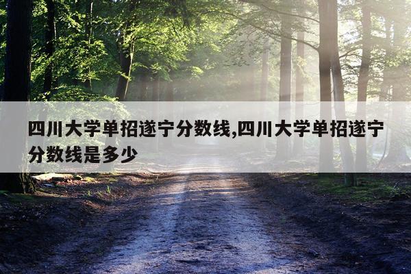 四川大学单招遂宁分数线,四川大学单招遂宁分数线是多少