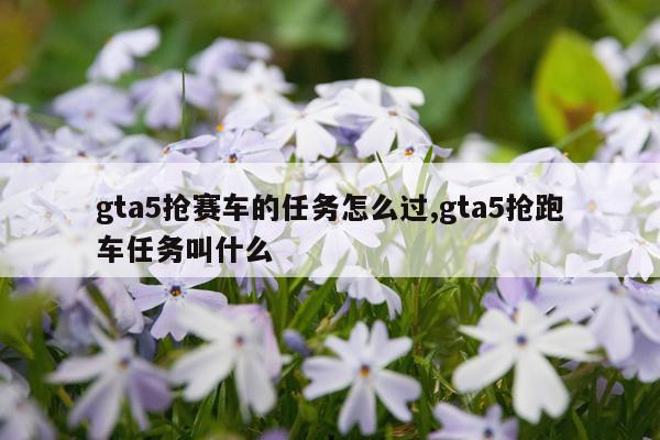 gta5抢赛车的任务怎么过,gta5抢跑车任务叫什么
