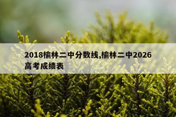 2018榆林二中分数线,榆林二中2026高考成绩表