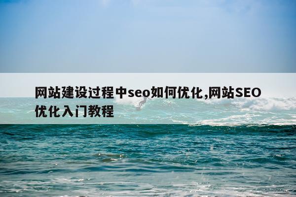网站建设过程中seo如何优化,网站SEO优化入门教程