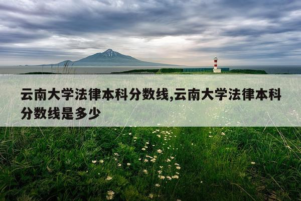 云南大学法律本科分数线,云南大学法律本科分数线是多少