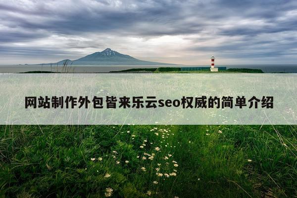 网站制作外包皆来乐云seo权威的简单介绍