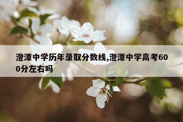 澄潭中学历年录取分数线,澄潭中学高考600分左右吗