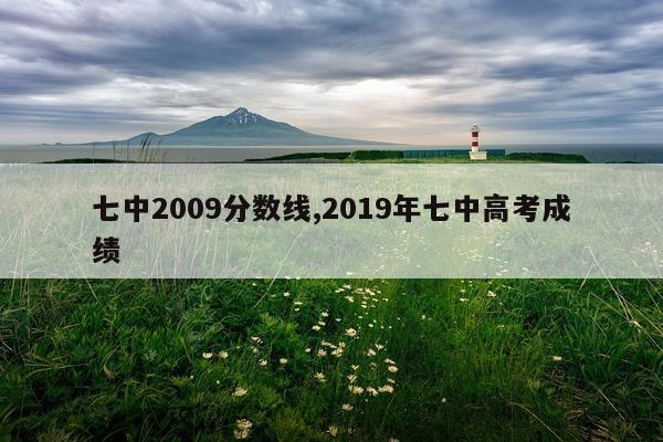 七中2009分数线,2019年七中高考成绩