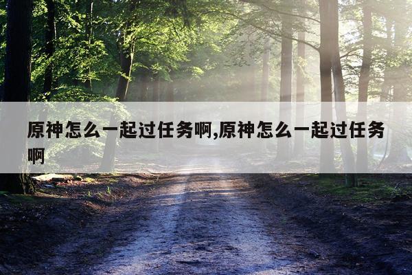 原神怎么一起过任务啊,原神怎么一起过任务啊