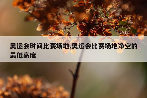 奥运会时间比赛场地,奥运会比赛场地净空的最低高度