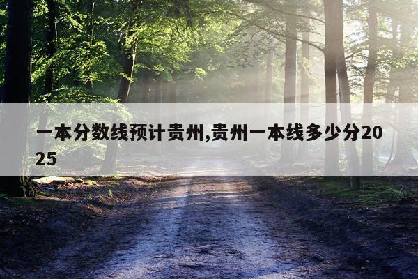一本分数线预计贵州,贵州一本线多少分2025