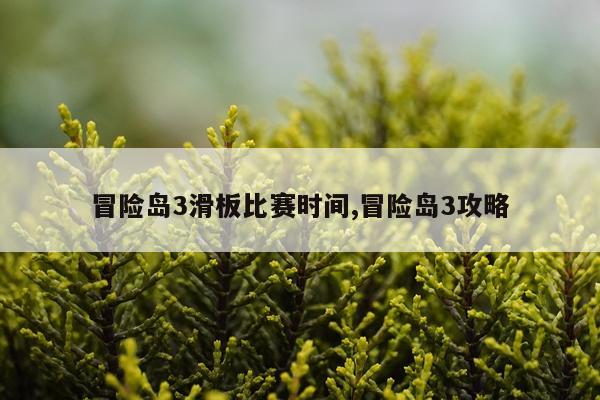 冒险岛3滑板比赛时间,冒险岛3攻略