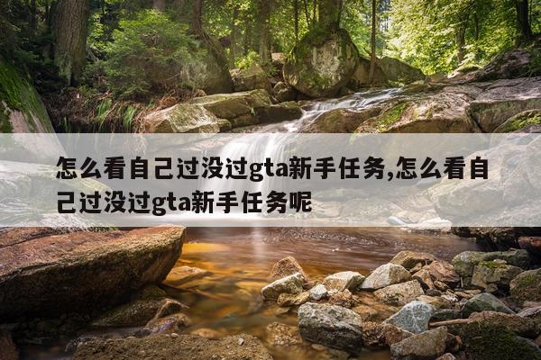 怎么看自己过没过gta新手任务,怎么看自己过没过gta新手任务呢