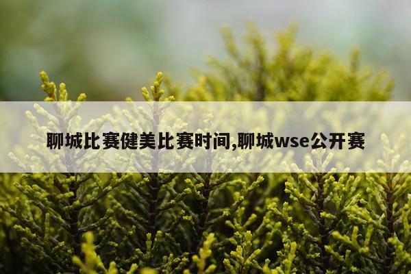 聊城比赛健美比赛时间,聊城wse公开赛