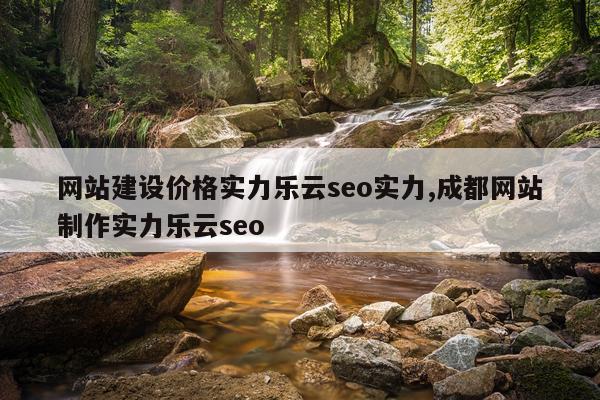 网站建设价格实力乐云seo实力,成都网站制作实力乐云seo