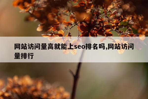 网站访问量高就能上seo排名吗,网站访问量排行