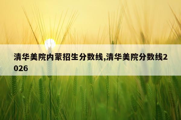 清华美院内蒙招生分数线,清华美院分数线2026